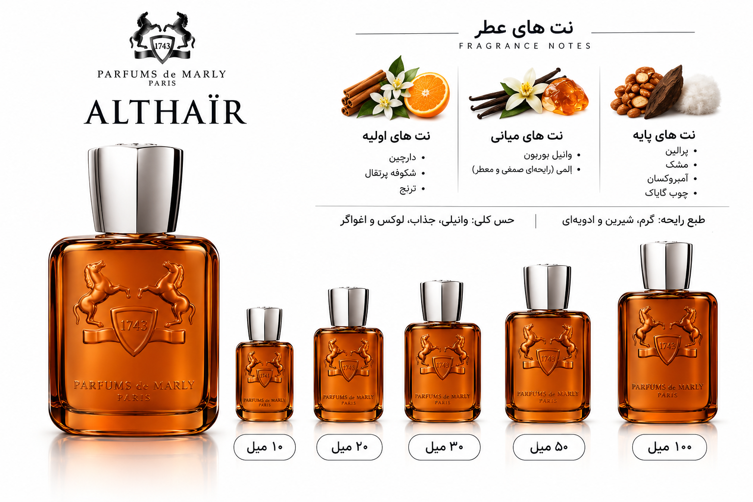 عطر مارلی التیر ✅️حجم شیشه ۱۰ میل تا ۱۰۰میل